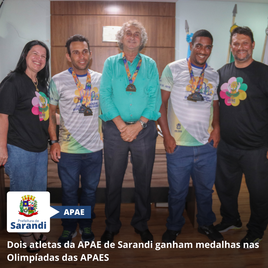 Dois atletas da APAE de Sarandi ganham medalhas nas Olimpíadas das APAES